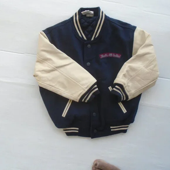 Warner Bros Studio Store Kids Varsity Jacket Size S Blue/Beige
